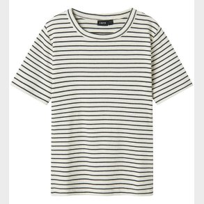 LMTD T-shirt - NlfHinaja - Dark Grey Melange/White Stripes