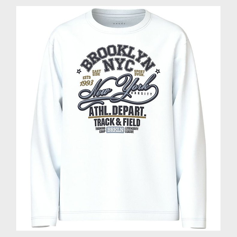 Name It Bluse - Loose - NkmVagno - Bright White/Track Field