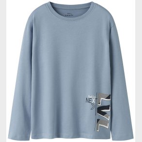 Name It Bluse - Loose - NkmVagno - Dusty Blue/LVL