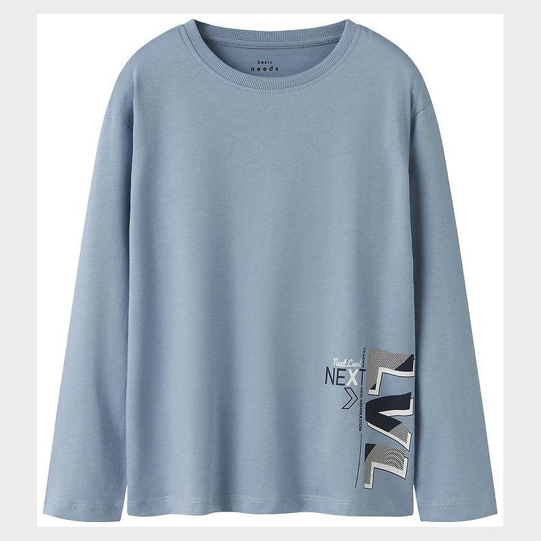 Name It Bluse - Loose - NkmVagno - Dusty Blue/LVL