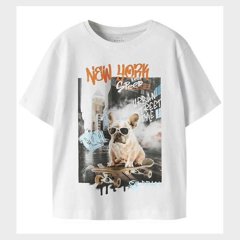 Name it T-shirt - NkmVoto - Bright White/Street Style