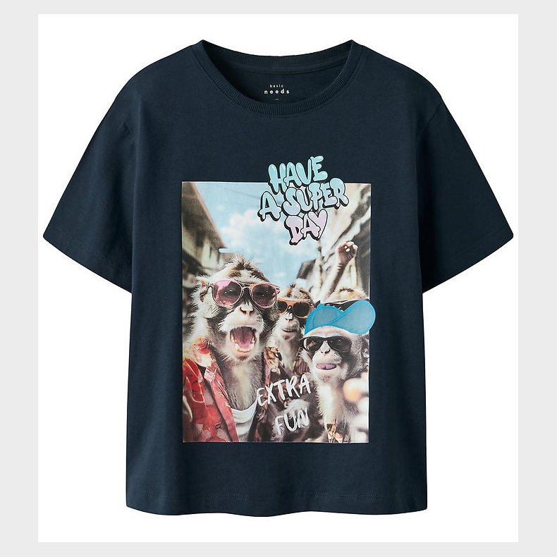 Name it T-shirt - NkmVoto - Navy Blazer/Super Day