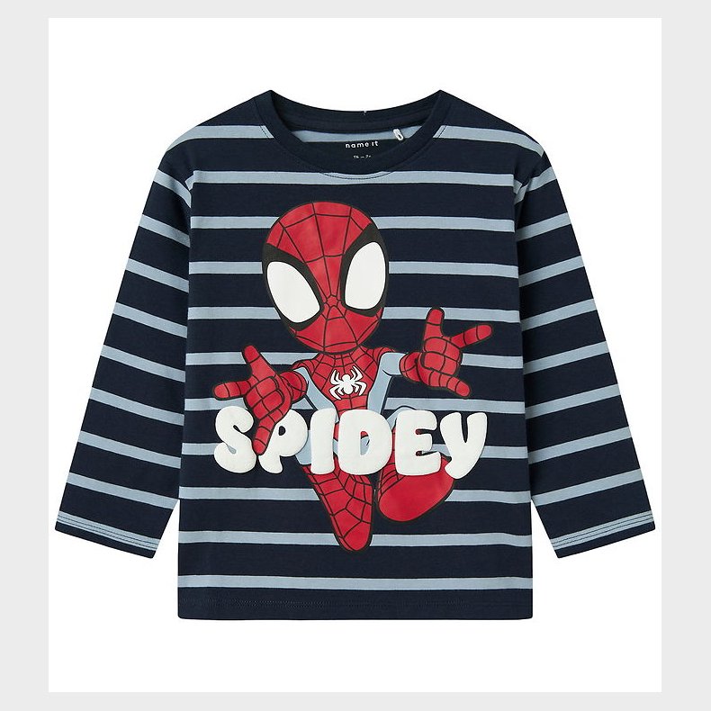 Name It Bluse - NmmJosue - Spiderman - Navy Blazer/Dusty Blue