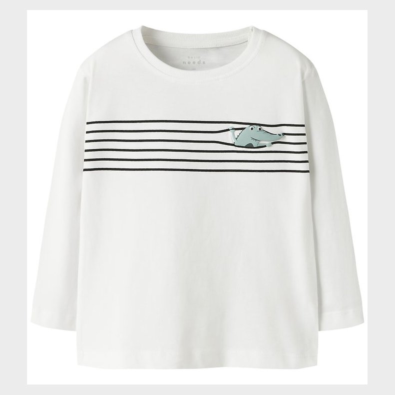 Name It Bluse - NmmVagno - Bright White/Croco lines