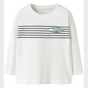 Name It Bluse - NmmVagno - Bright White/Croco lines