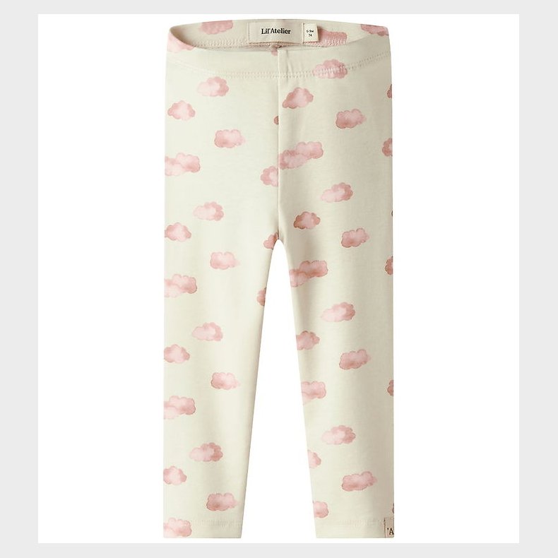 Lil Atelier Leggings - NbnLayo - Noos - Turtledove/PINK CLOUD