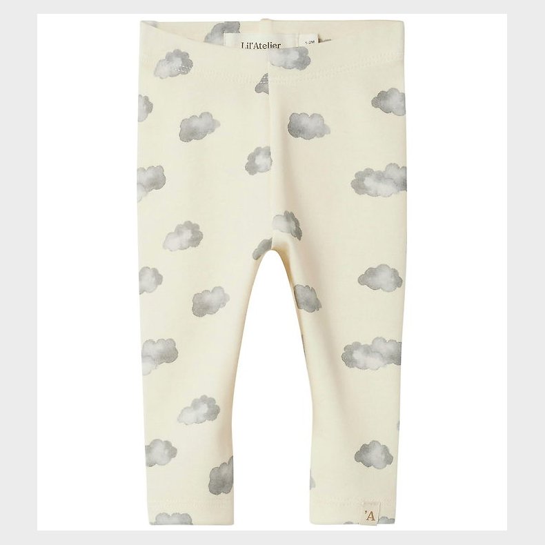 Lil Atelier Leggings - NbnLayo - Noos - Turtledove/BLUE CLOUD