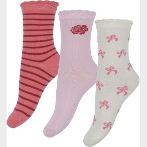 Name It Strmper - 3-pak - NmfKimi - Cloud Dancer/Burnished Lila