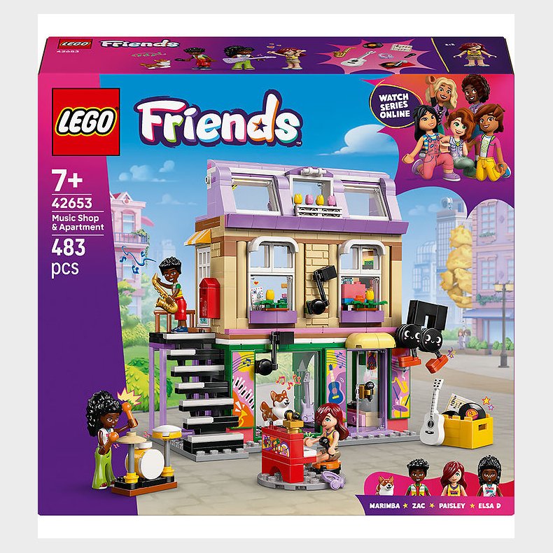 LEGO® Friends - Musikbutik og lejlighed 42653 - 483 Dele