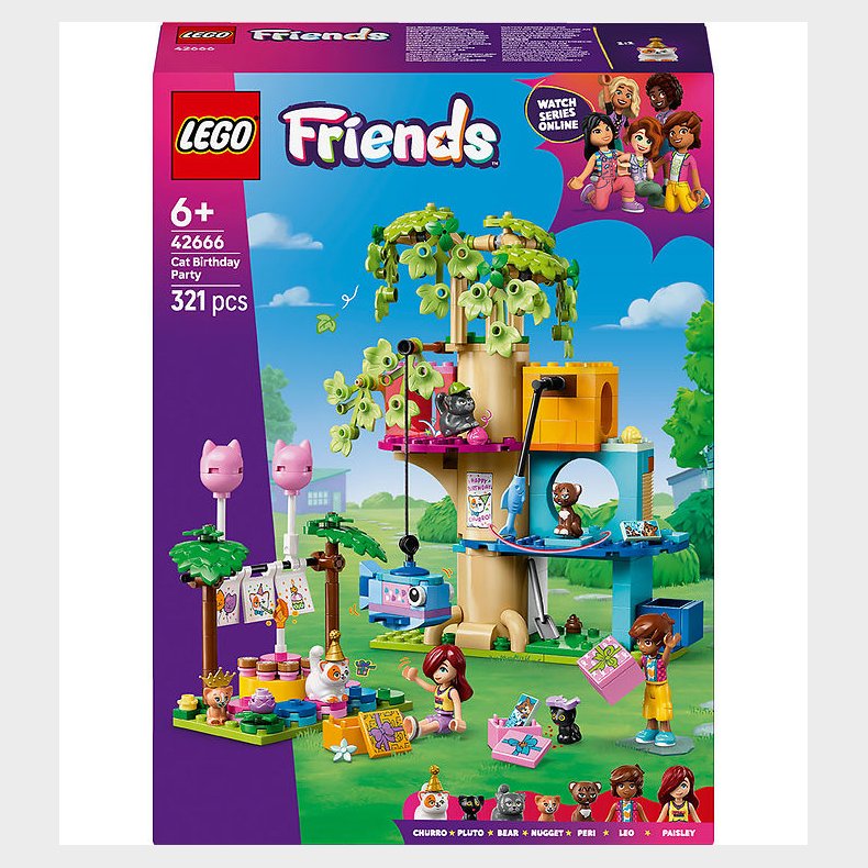 LEGO® Friends - Katte-fdselsdagsfest og trtophus 42666 - 321 D