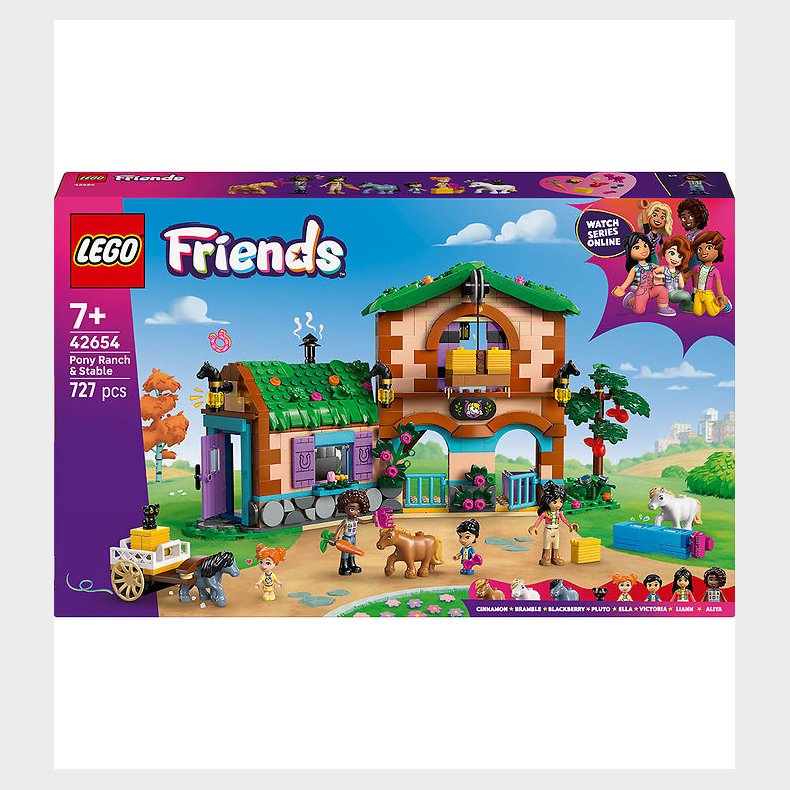 LEGO® Friends - Ponyfarm Og Stald 42654 - 727 Dele