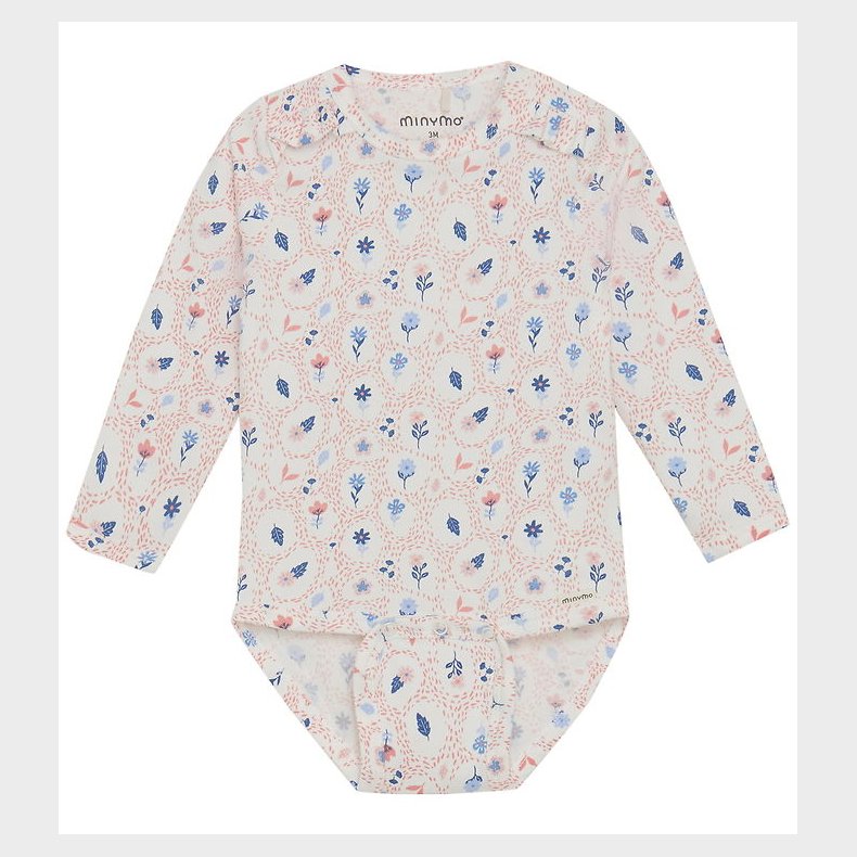 Minymo Body l/� - AOP - Marshmellow White