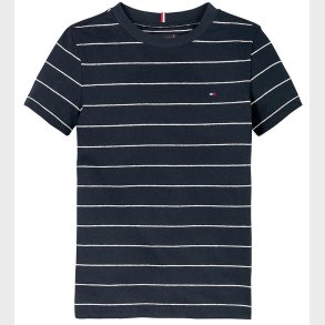 Tommy Hilfiger T-shirt - YD Cotton Linen - Dark Night Navy Strip