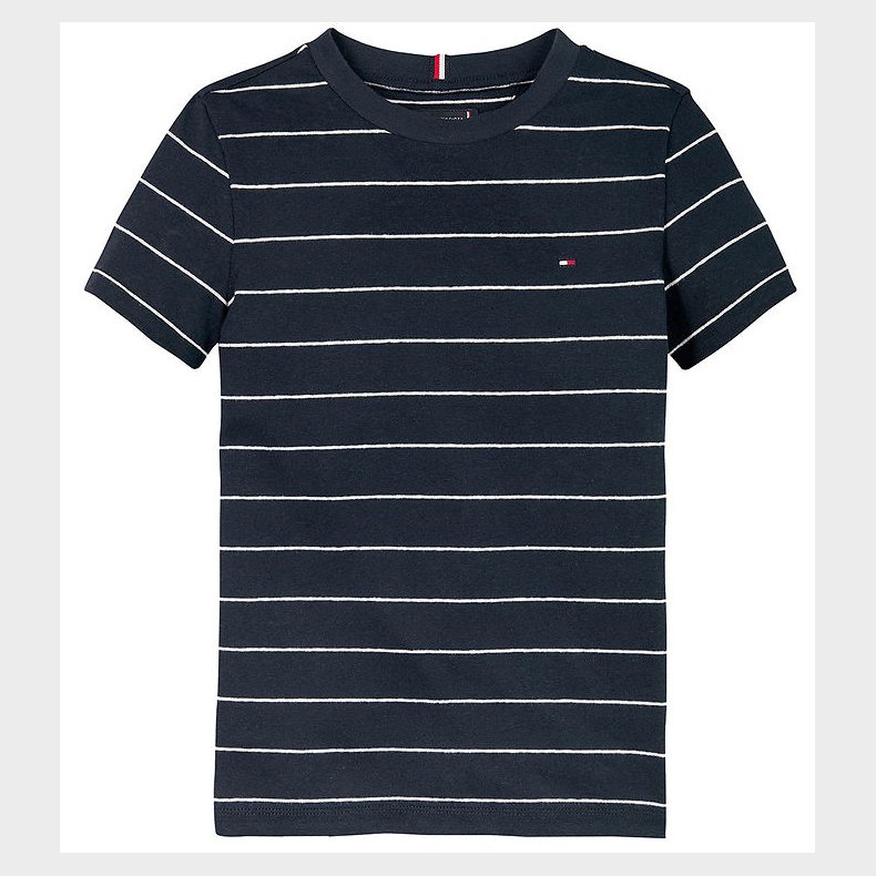 Tommy Hilfiger T-shirt - YD Cotton Linen - Dark Night Navy Strip