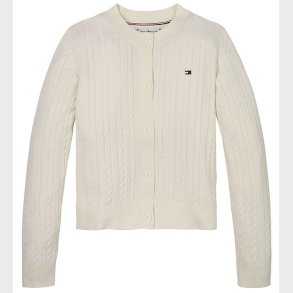 Tommy Hilfiger Cardigan - Strik - Mini Cable - Ivory Petal