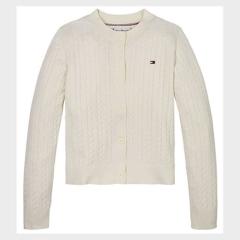 Tommy Hilfiger Cardigan - Strik - Mini Cable - Ivory Petal