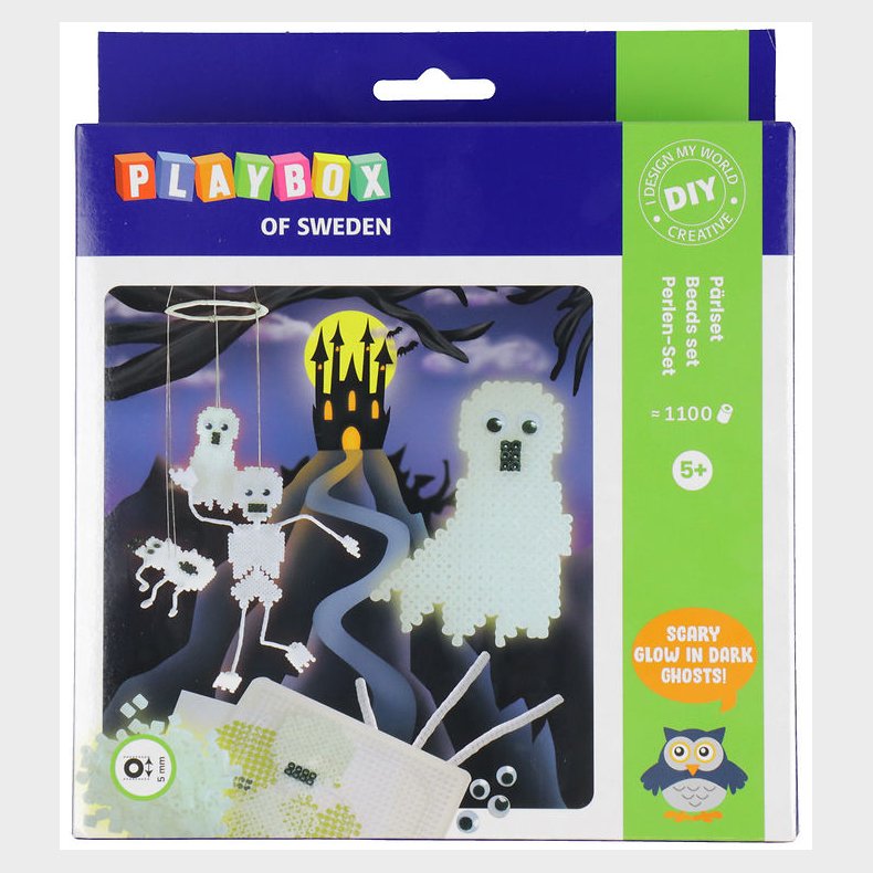 Playbox Kreativt st - Lyser I Mrket Perler - 1100 stk