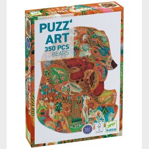 Djeco Puslespil - 350 Brikker - PUZZ'ART - Bears