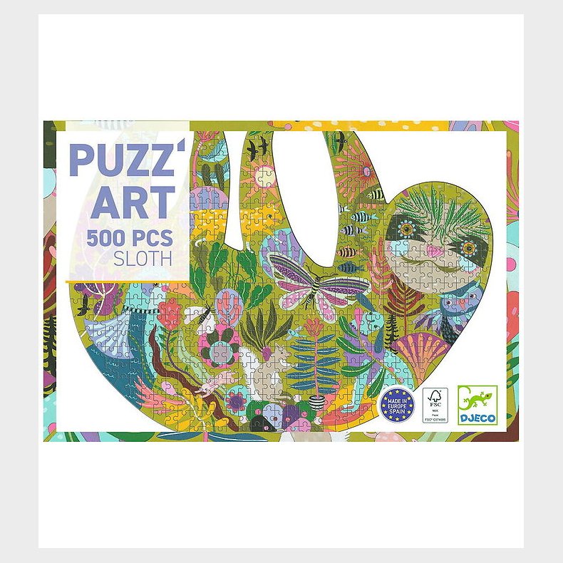 Djeco Puslespil - 500 Brikker - PUZZ'ART - The Sloth