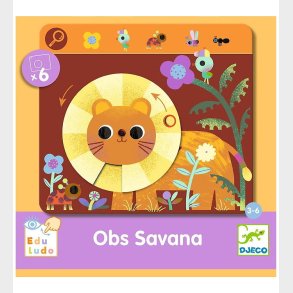 Djeco Spil - Find Og Drej - Obs Savana