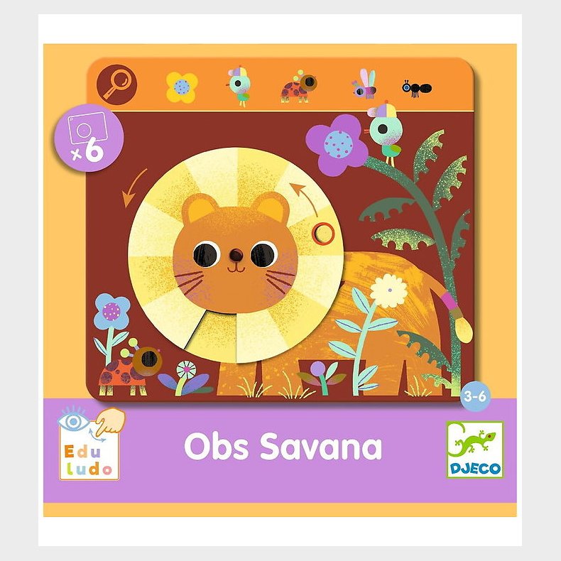 Djeco Spil - Find Og Drej - Obs Savana