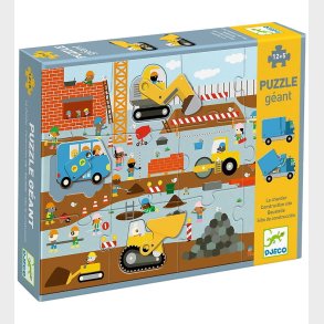 Djeco Puslespil - 17 Brikker - Byggeplads