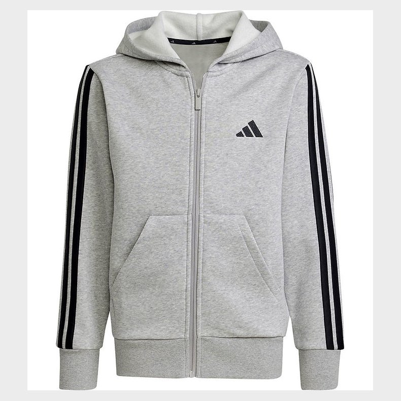 adidas Performance Cardigan - J 3S FL FZ HD - Mgreyh/Black