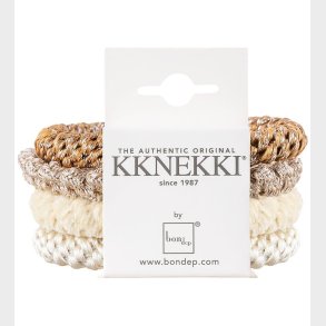 Kknekki H�relastikker - 4-pak - Brun/Beige/hvid