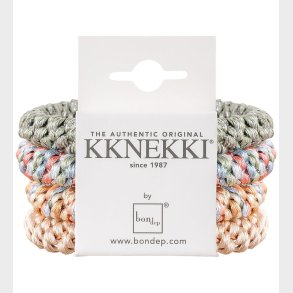 Kknekki Hrelastikker - 4-pak - Beige/Grn/Pink