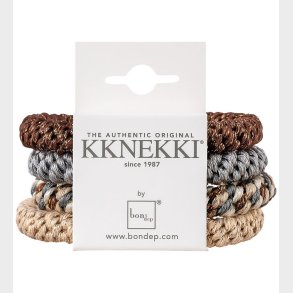 Kknekki Hrelastikker - 4-pak - Beige/Brun/Gr