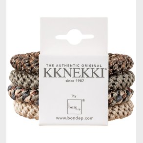 Kknekki Hrelastikker - 4-pak - Brun/Beige