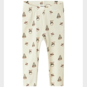 Lil' Atelier Leggings - Rib - NbnGavo - Turtledove/Toy