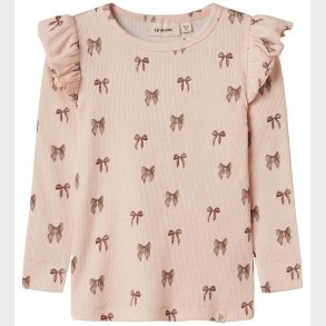 Lil' Atelier Bluse - Rib - NmfGavo - Silver Peony/Bow