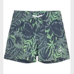 Color Kids Badeshorts - AOP - Iceberg Green