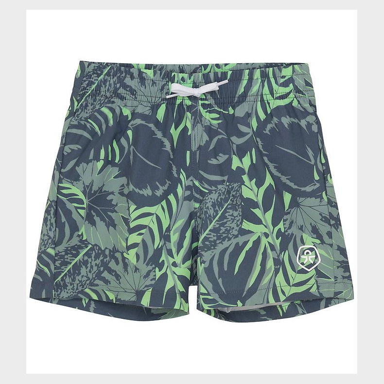 Color Kids Badeshorts - AOP - Iceberg Green