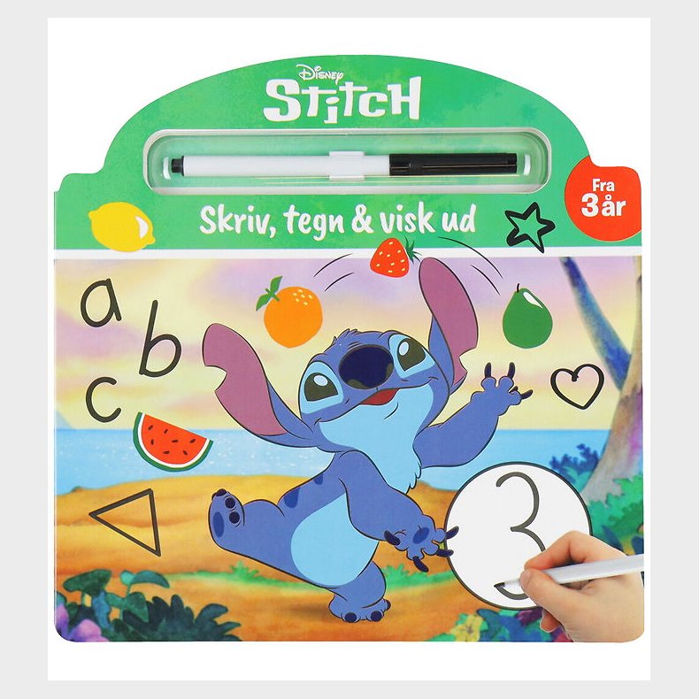 Alvilda Aktivitetsbog - Disney Stitch - Skriv, Tegn og Visk Ud