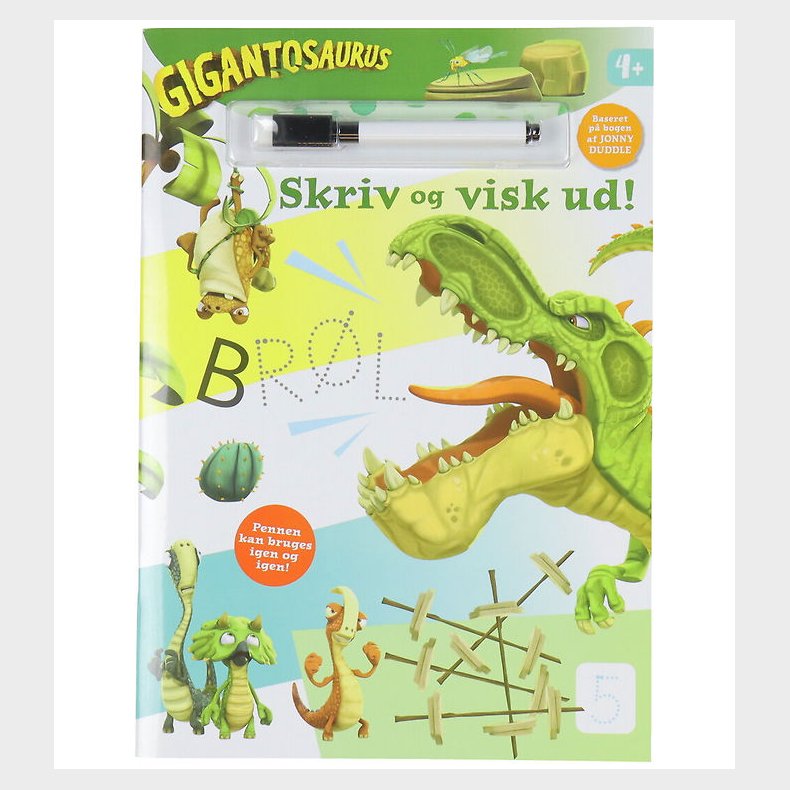Alvilda Aktivitetsbog - Gigantosaurus - Skriv Og Visk Ud