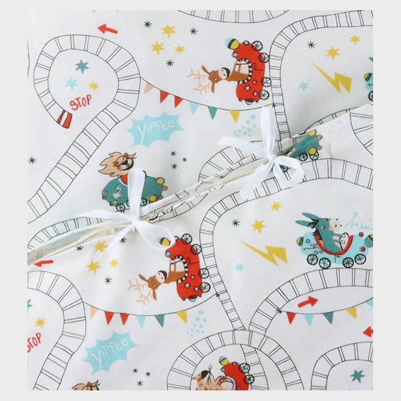 Nrgaard Madsens Sengetj - Baby - Hvid m. Rutsjebane