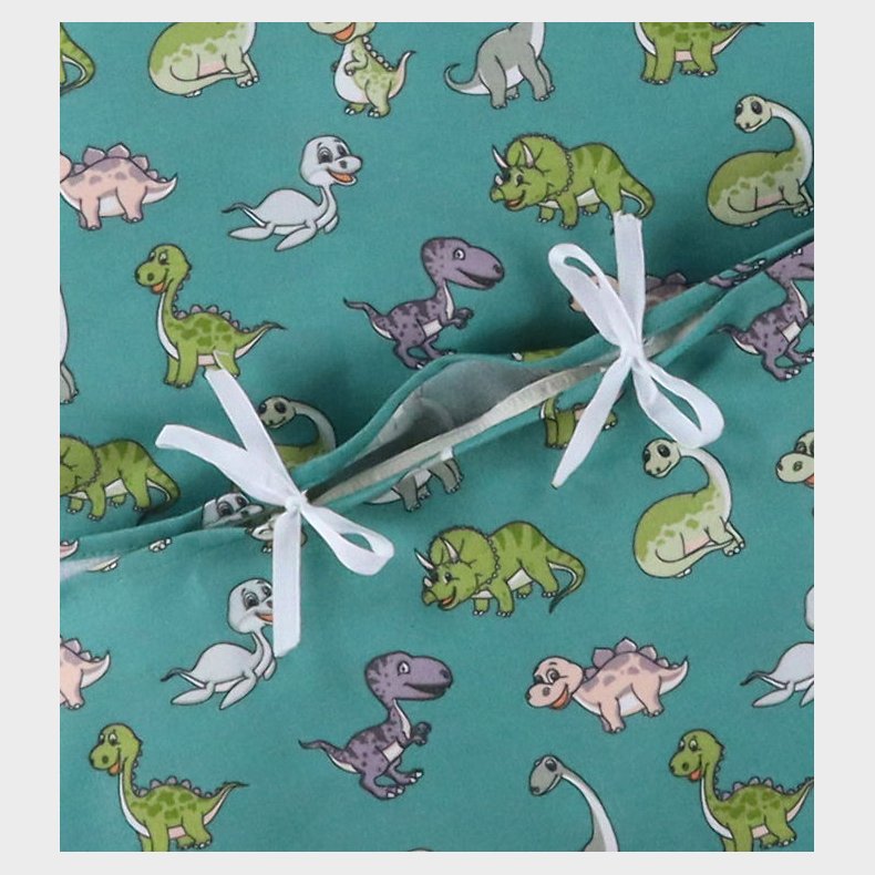 Nrgaard Madsens Sengetj - Baby - Grn m. Glade Dinoer