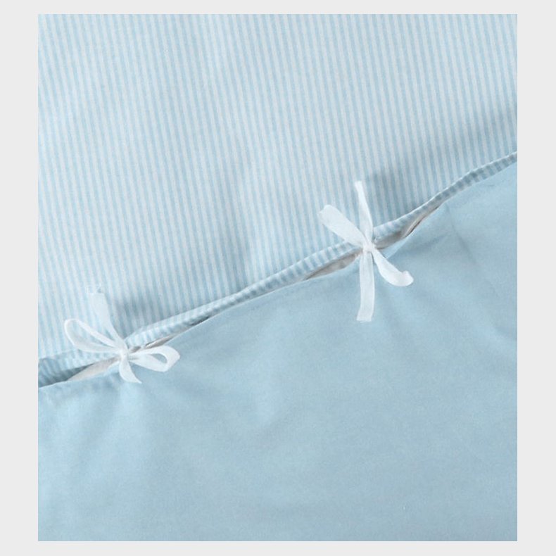 N�rgaard Madsens Senget�j - Baby - Hvid m. Bl� Striber