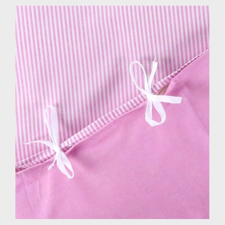 Nrgaard Madsens Sengetj - Junior - Hvid m. Pink Stribe