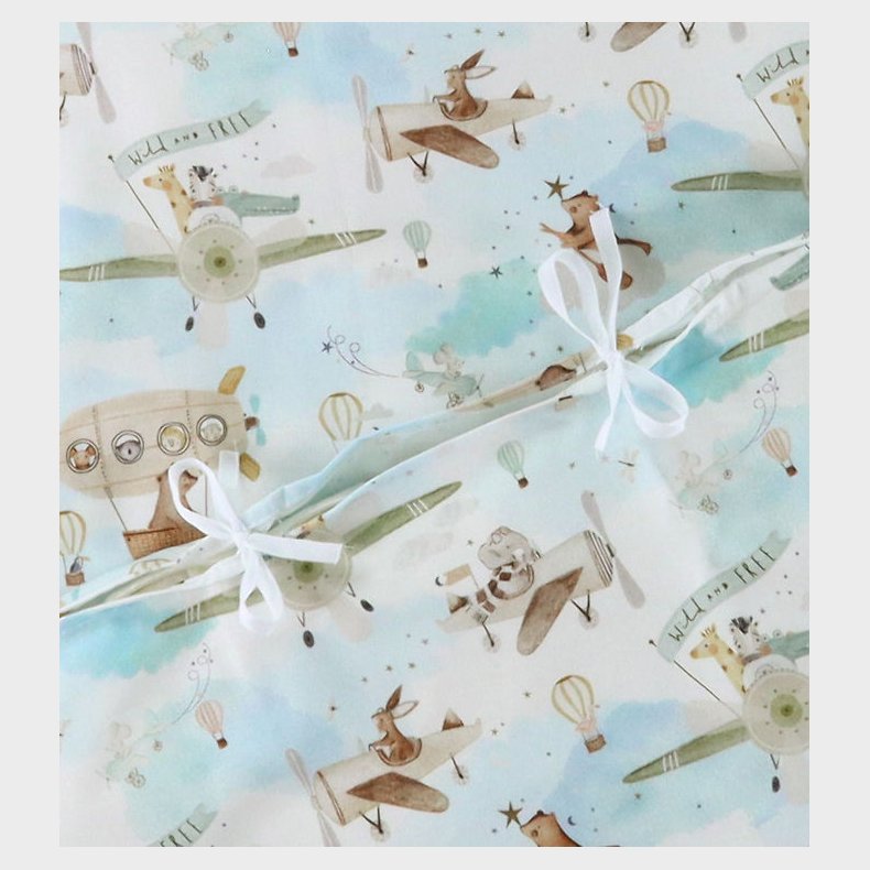 Nrgaard Madsens Sengetj - Junior - Lysebl m. Helikoptere