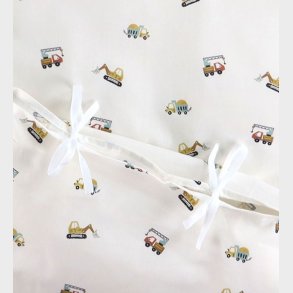 Nrgaard Madsens Sengetj - Voksen - Hvid m. Arbejdsmaskiner