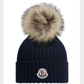 Moncler Hue - Strik - Uld - Navy m. Kvast