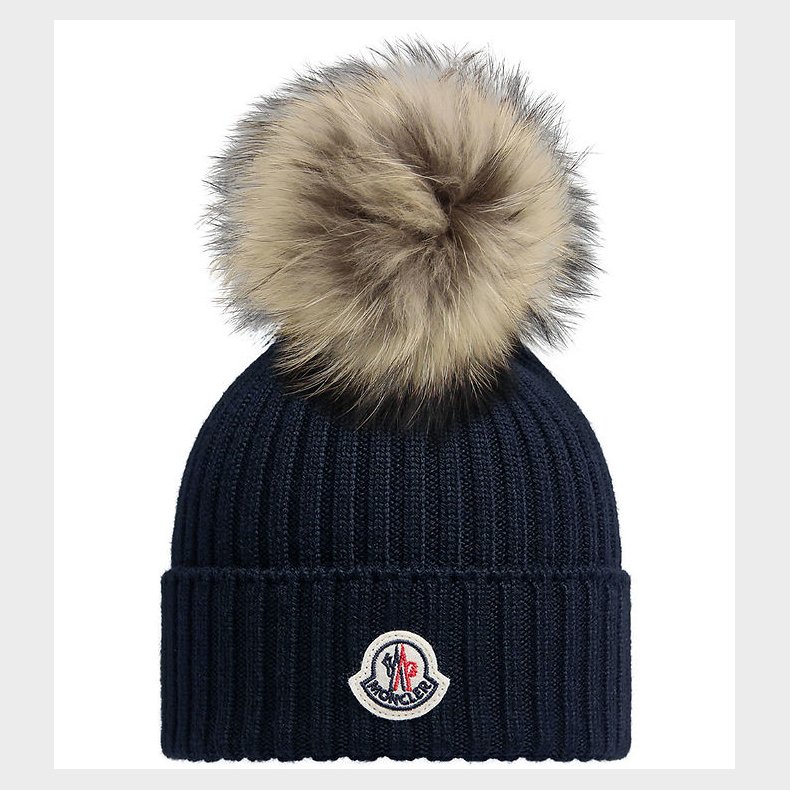 Moncler Hue - Strik - Uld - Navy m. Kvast