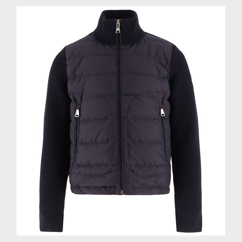 Moncler Cardigan - Uld/Dun - Navy