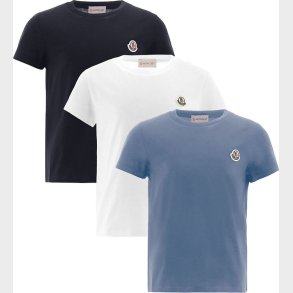 Moncler T-shirt - 3-pak - Hvid/Bl/Navy