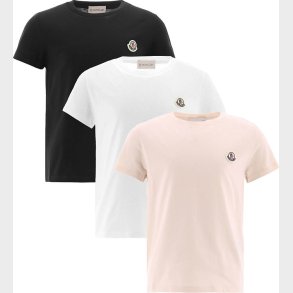 Moncler T-shirt - 3-pak - Hvid/Beige/Sort