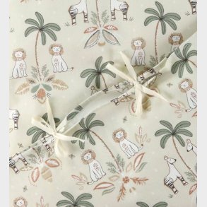 N�rgaard Madsens Senget�j - Baby - Natur m. Palmer/L�ver/Zebraer