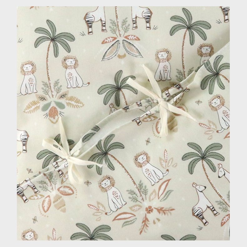 N�rgaard Madsens Senget�j - Baby - Natur m. Palmer/L�ver/Zebraer